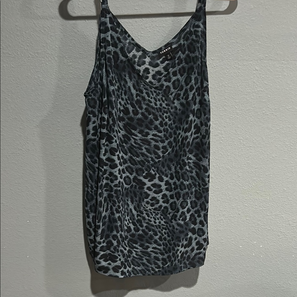 Torrid Black and Blue Abstract Camisole Top Size 0